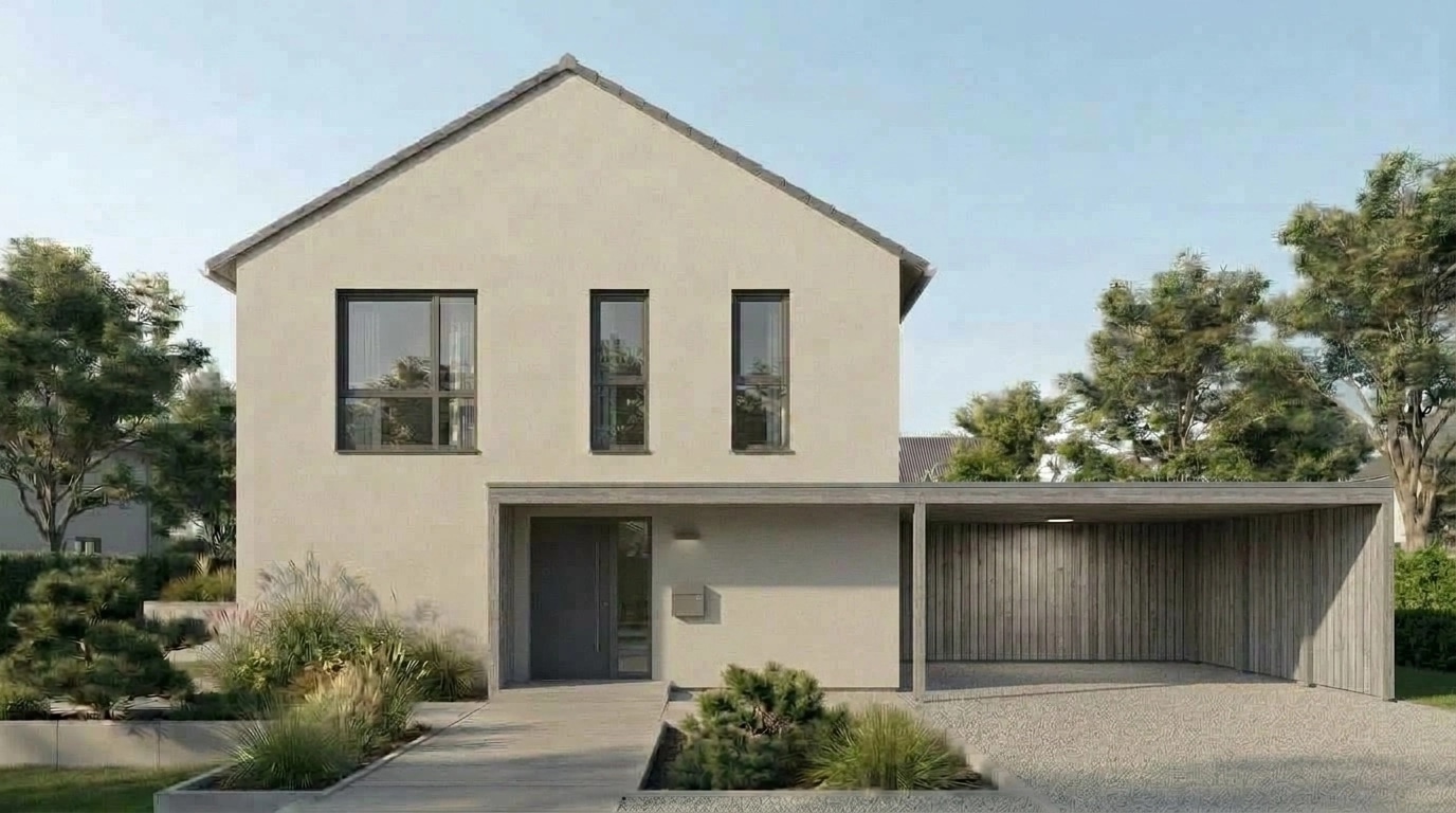 Facade design in German Modernist Facade style — Facade by GenRoom AI
