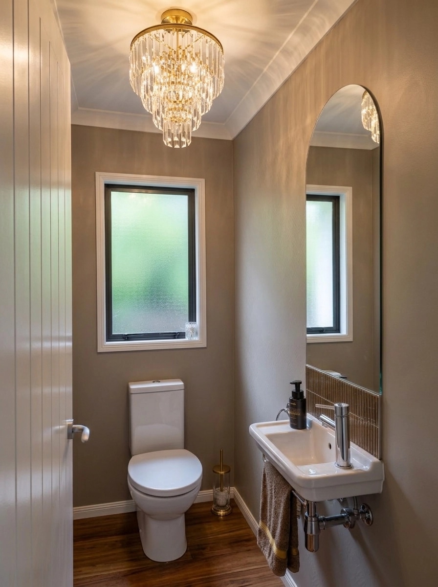 Bathroom interior in Art Deco style — photo by GenRoom AI