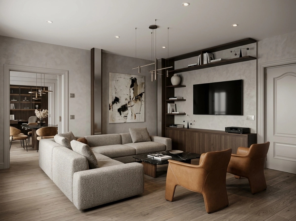 Interior design in Contemporary style — Living Room by GenRoom AI