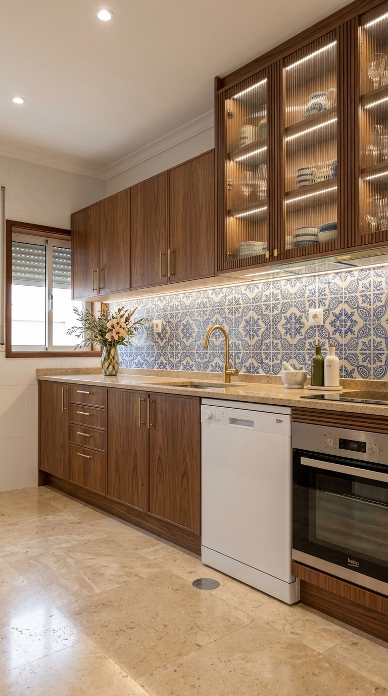 Kitchen interior in Portuguese Modern style — photo by GenRoom AI