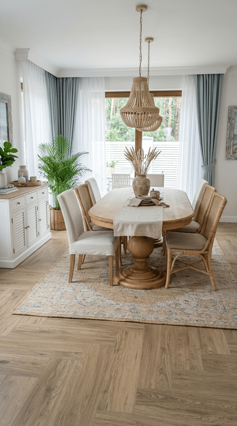 Interior desain di Coastal / Hamptons gaya — dining_room oleh GenRoom AI