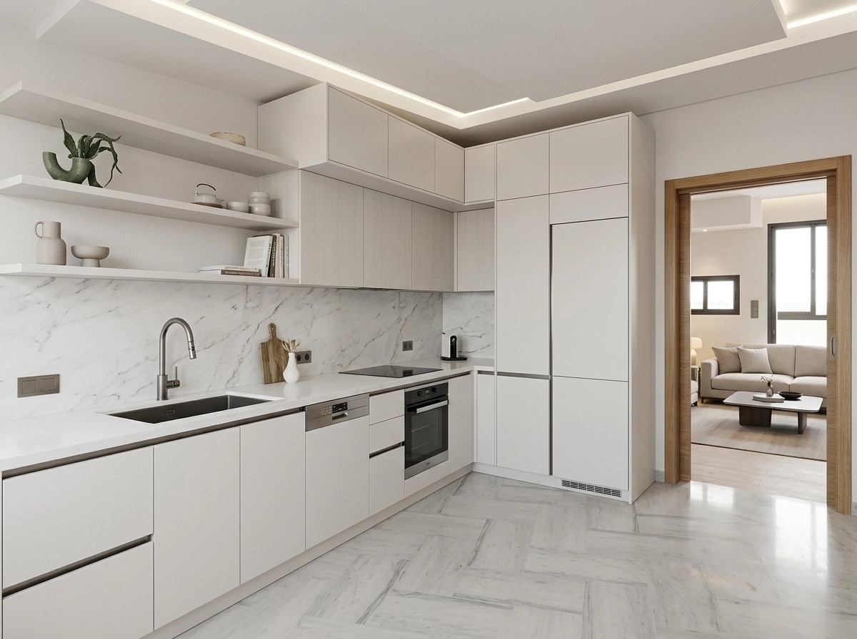 Minimalism Kitchen design — interior photo by GenRoom AI