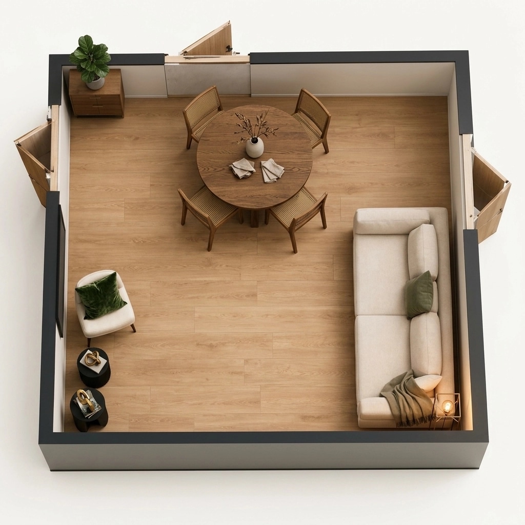 Scandinavian Living Room design — interior photo by GenRoom AI