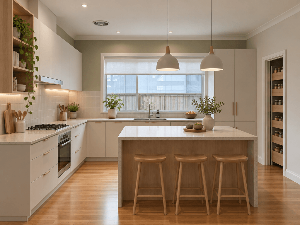 Kitchen interior in Scandinavian style — photo by GenRoom AI