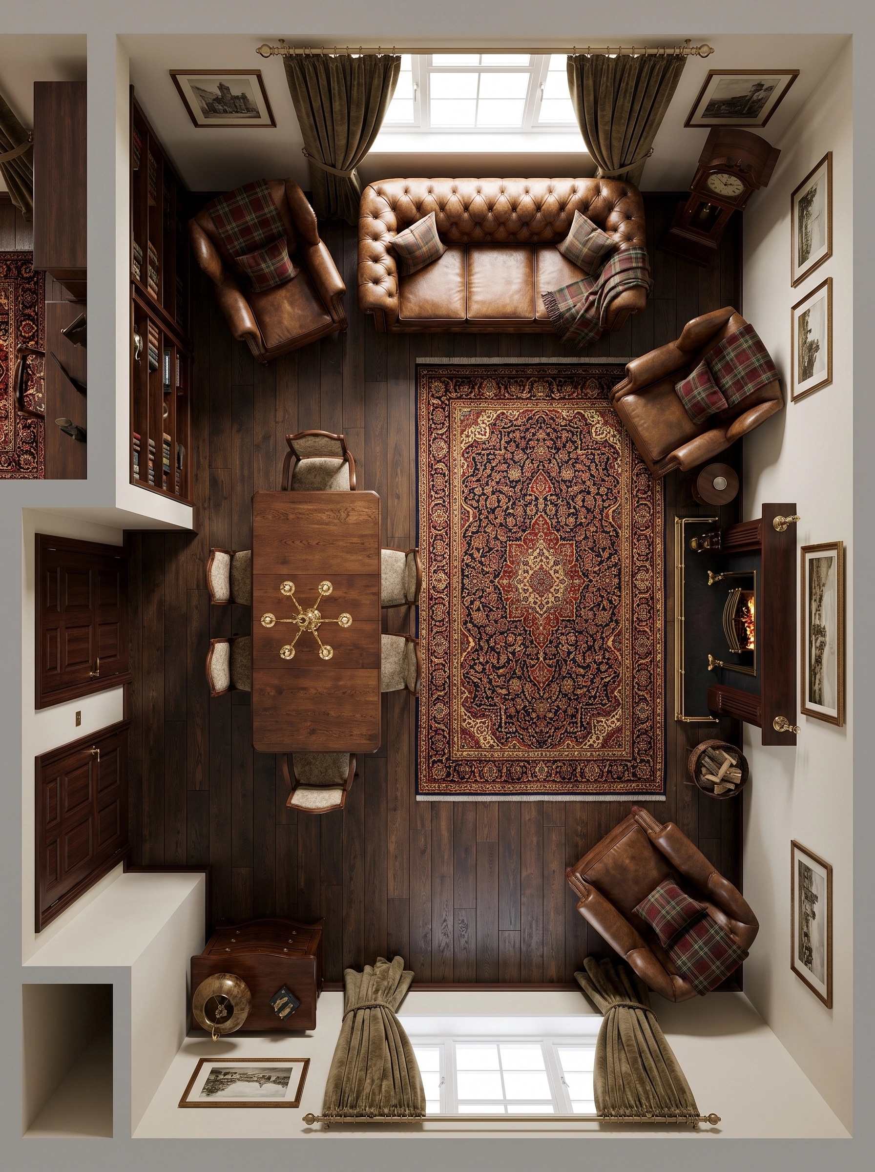 Interior design in British style — Living Room by GenRoom AI