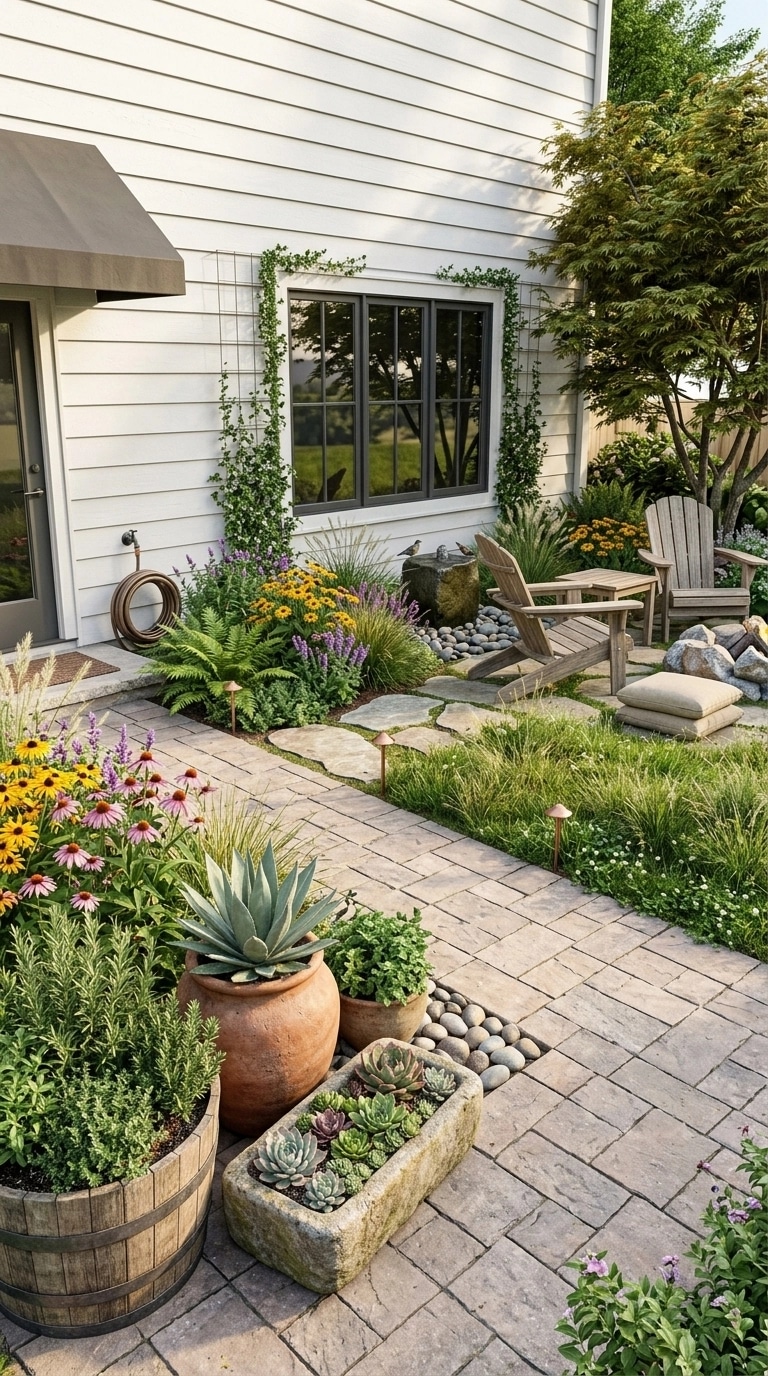 Landscape design in Eco Natural Garden style — Yard by GenRoom AI