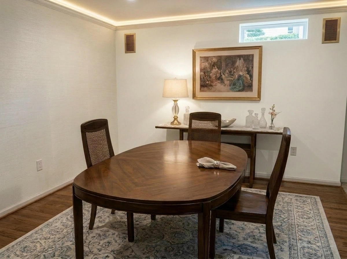 Interior design in Transitional style — dining_room by GenRoom AI