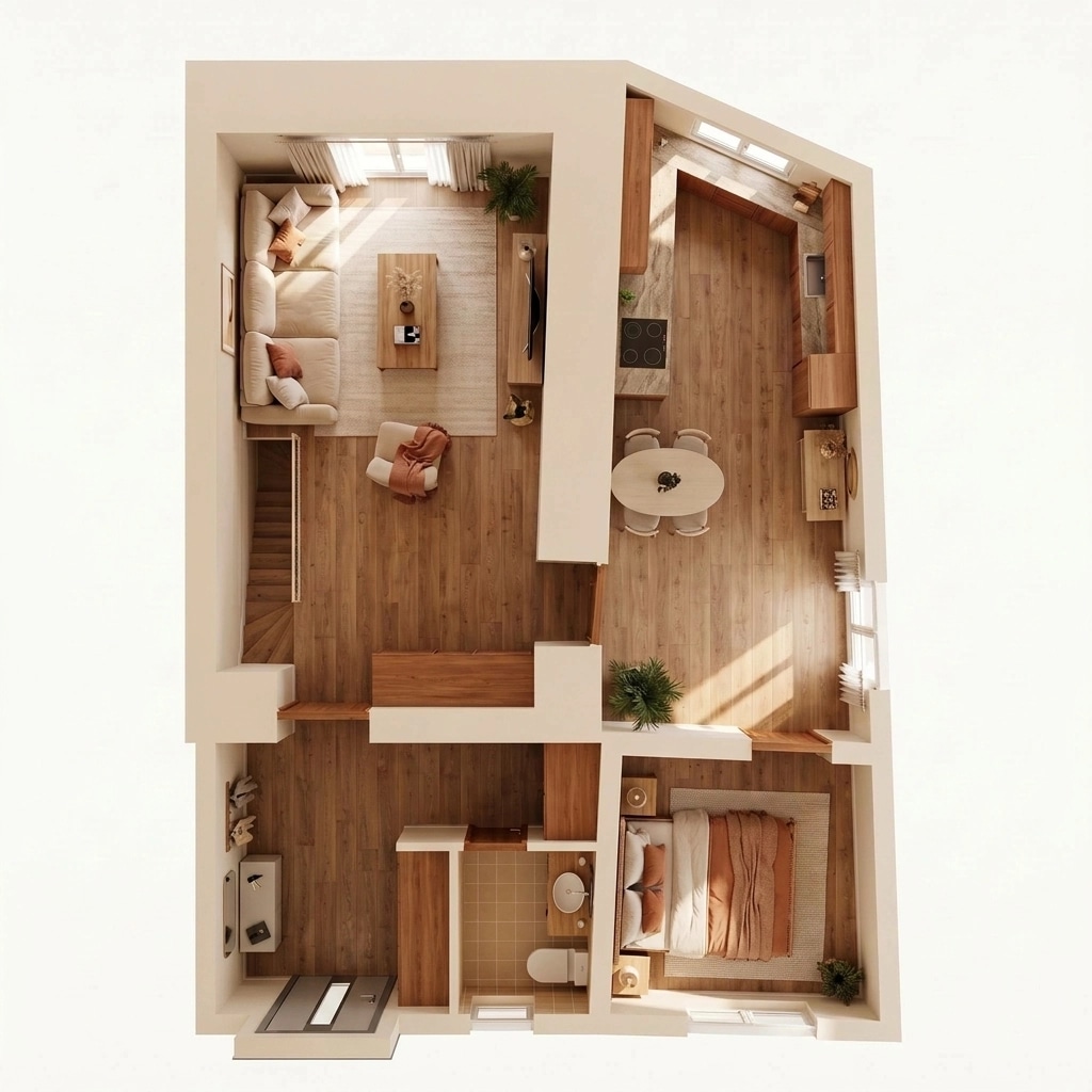 Interior design in Contemporary style — Living Room by GenRoom AI