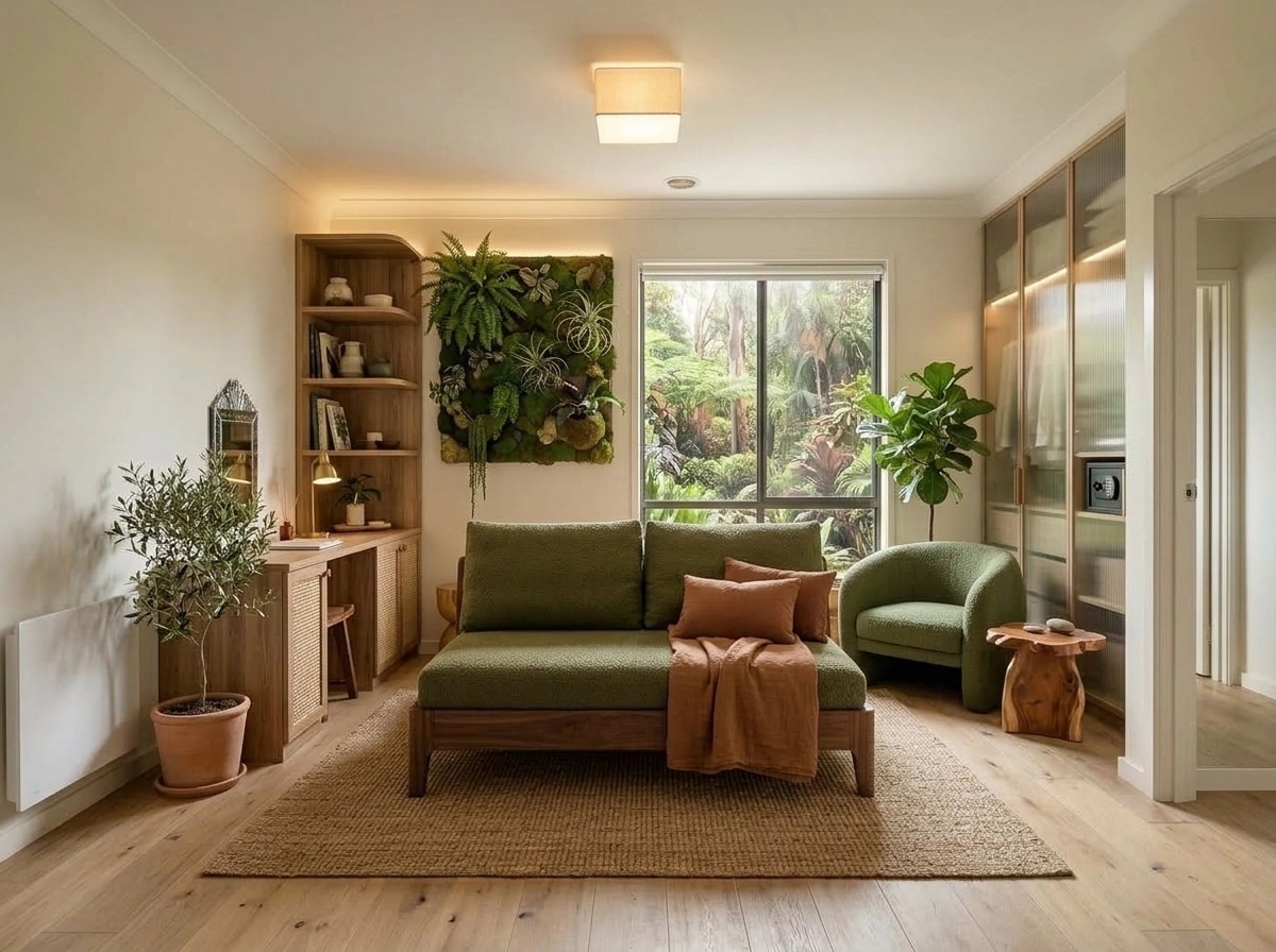 Interior design in Biophilic style — Bedroom by GenRoom AI