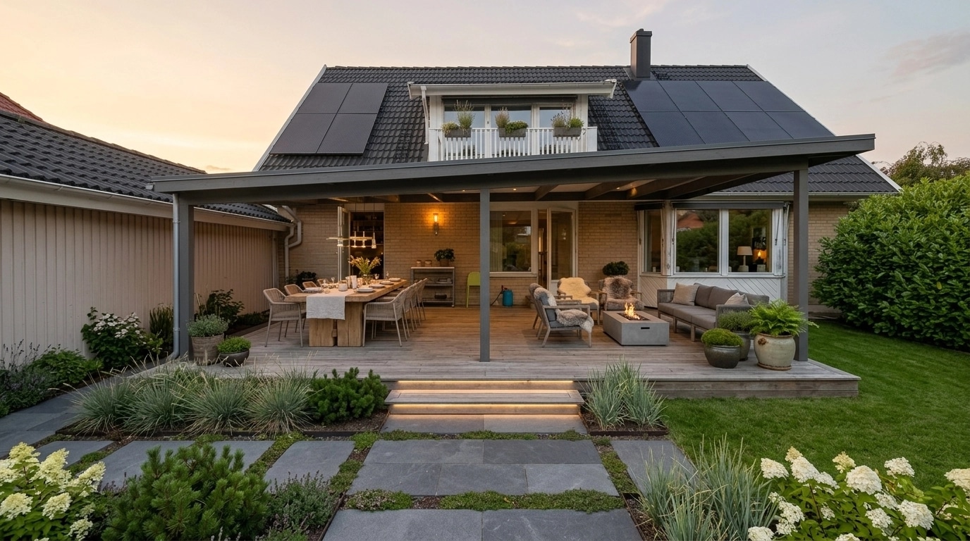 Landscape design in Scandinavian Garden style — Yard by GenRoom AI