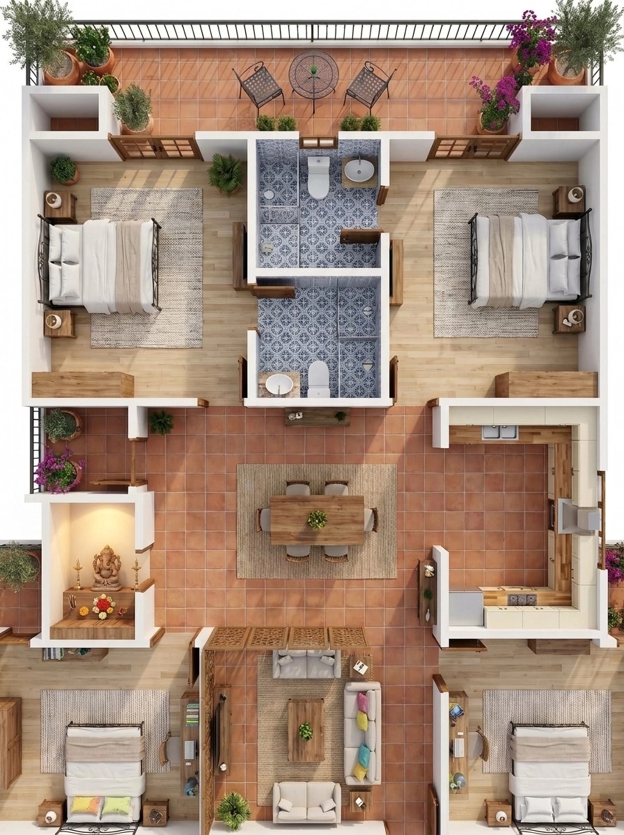 Interior design in Mediterranean style — Living Room by GenRoom AI
