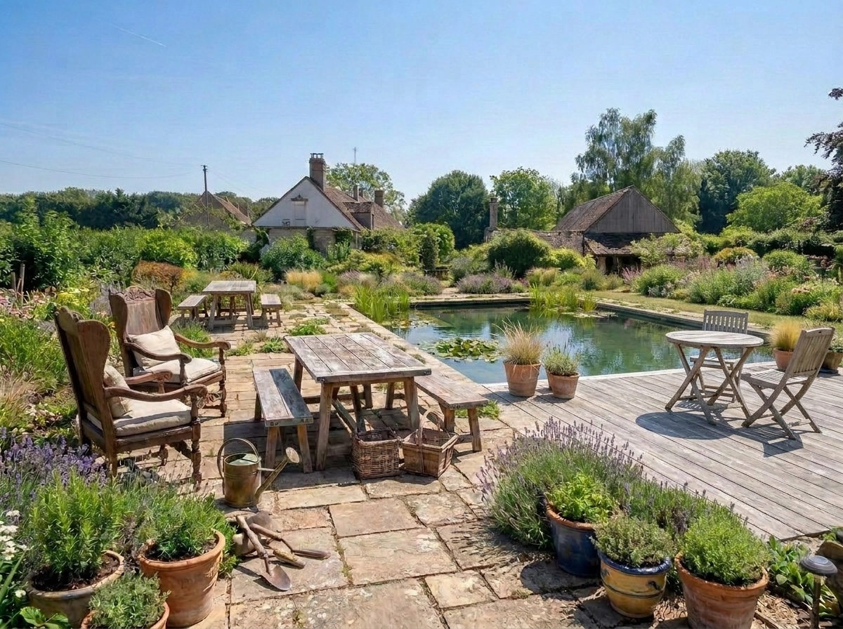 Landscape design in Eco Natural Garden style — Yard by GenRoom AI