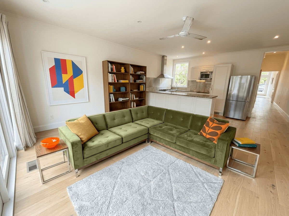 Design de interiores em estilo Mid-Century Modern — Cozinha por GenRoom AI