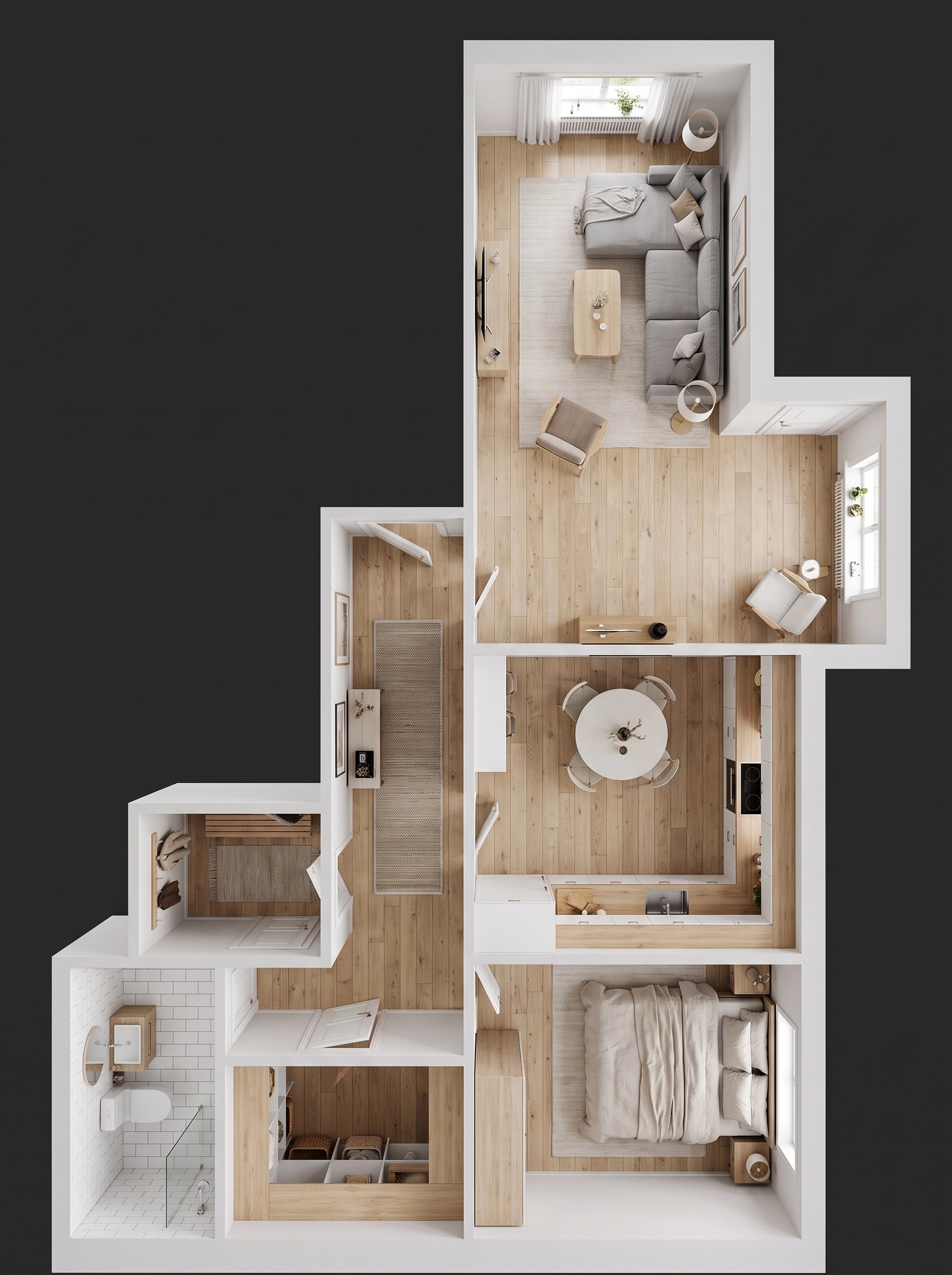 Interior design in Scandinavian style — Living Room by GenRoom AI