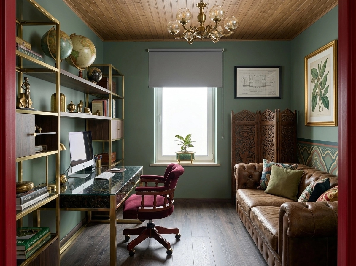 Office interior in Eclectic style — photo by GenRoom AI