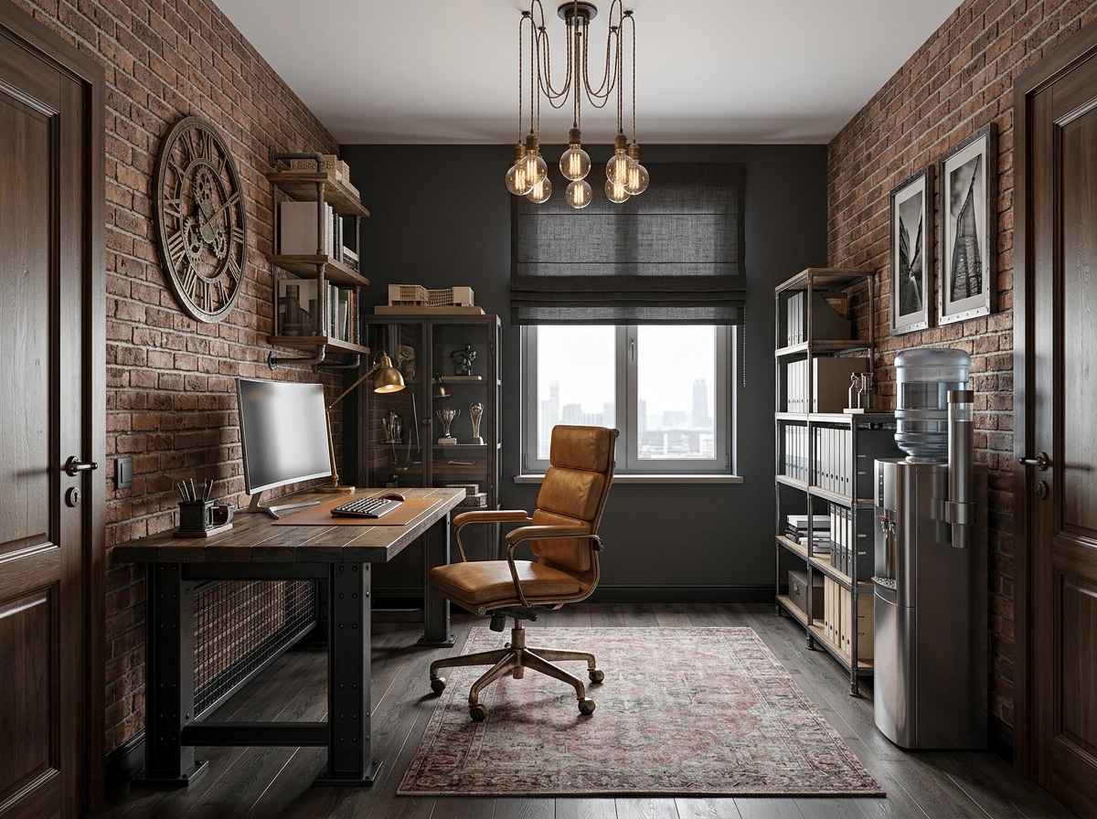 ออกแบบภายในในสไตล์ Loft / Industrial — ห้องทำงาน โดย GenRoom AI
