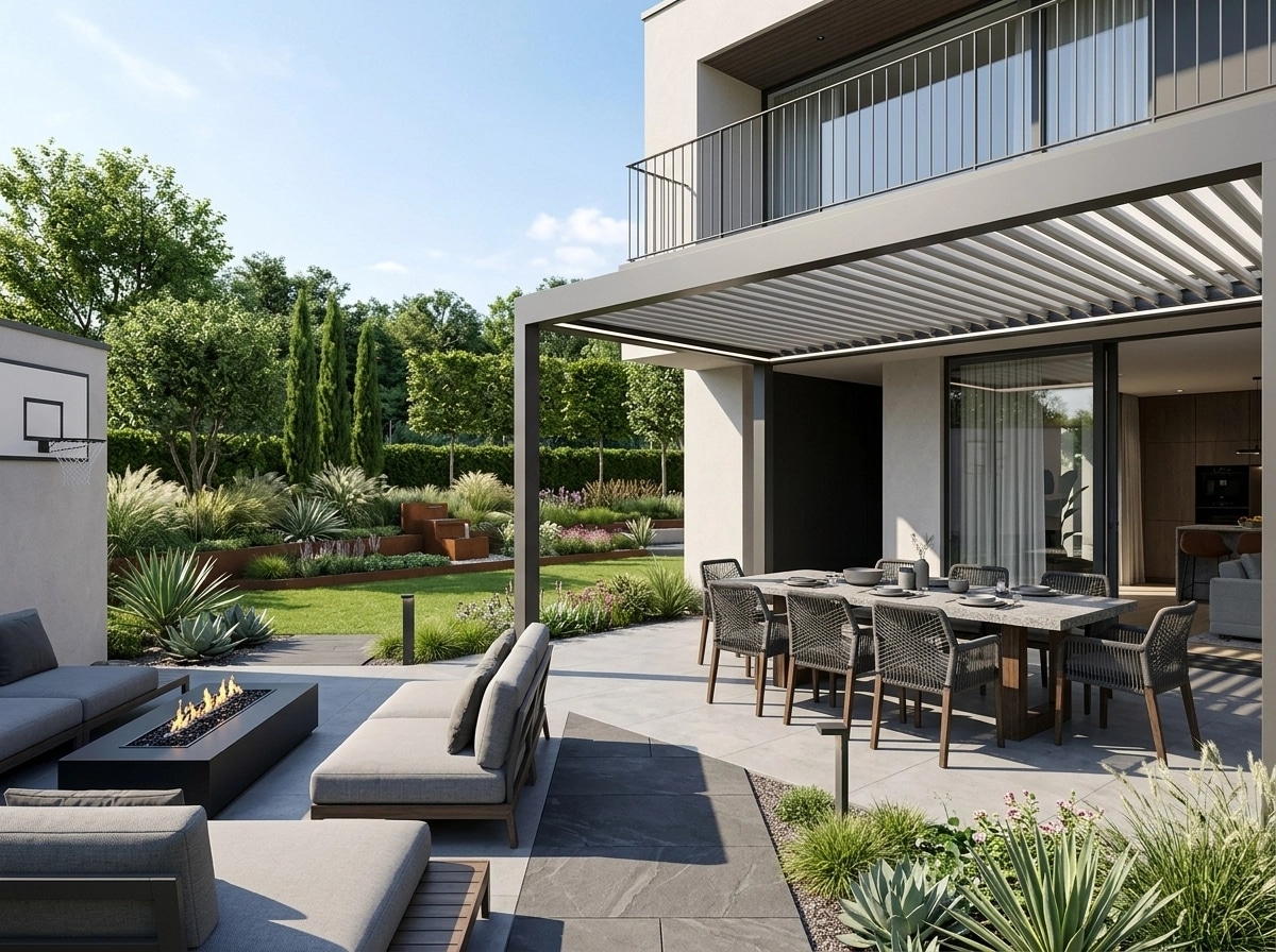 Landscape design in Contemporary Yard style — Yard by GenRoom AI