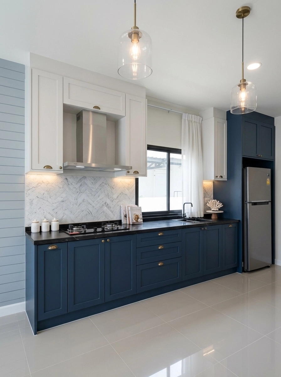 Kitchen interior in Coastal / Hamptons style — photo by GenRoom AI