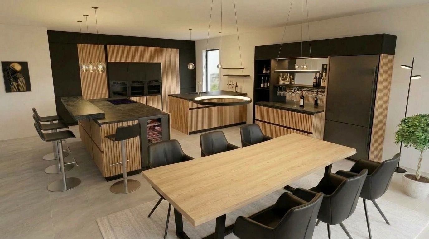 Kitchen interior in no_style style — photo by GenRoom AI