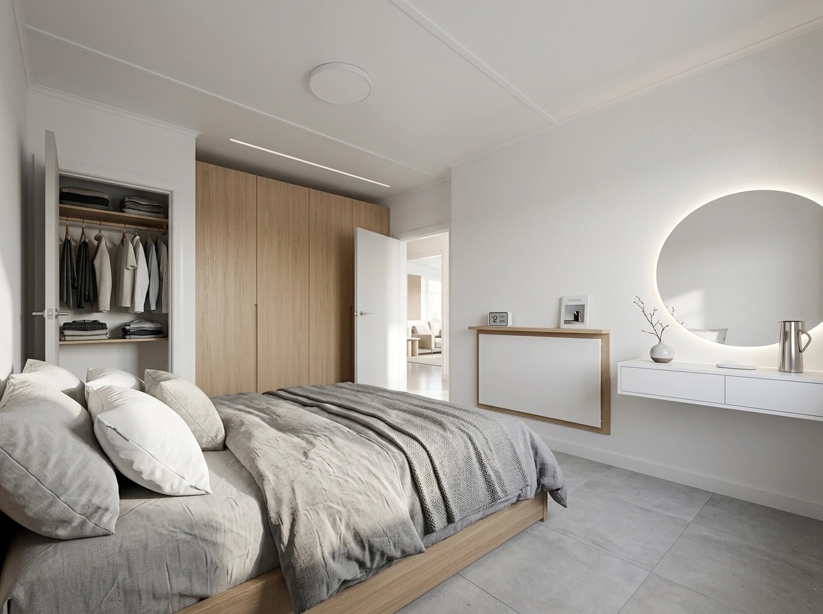 Minimalism Bedroom design — interior photo by GenRoom AI