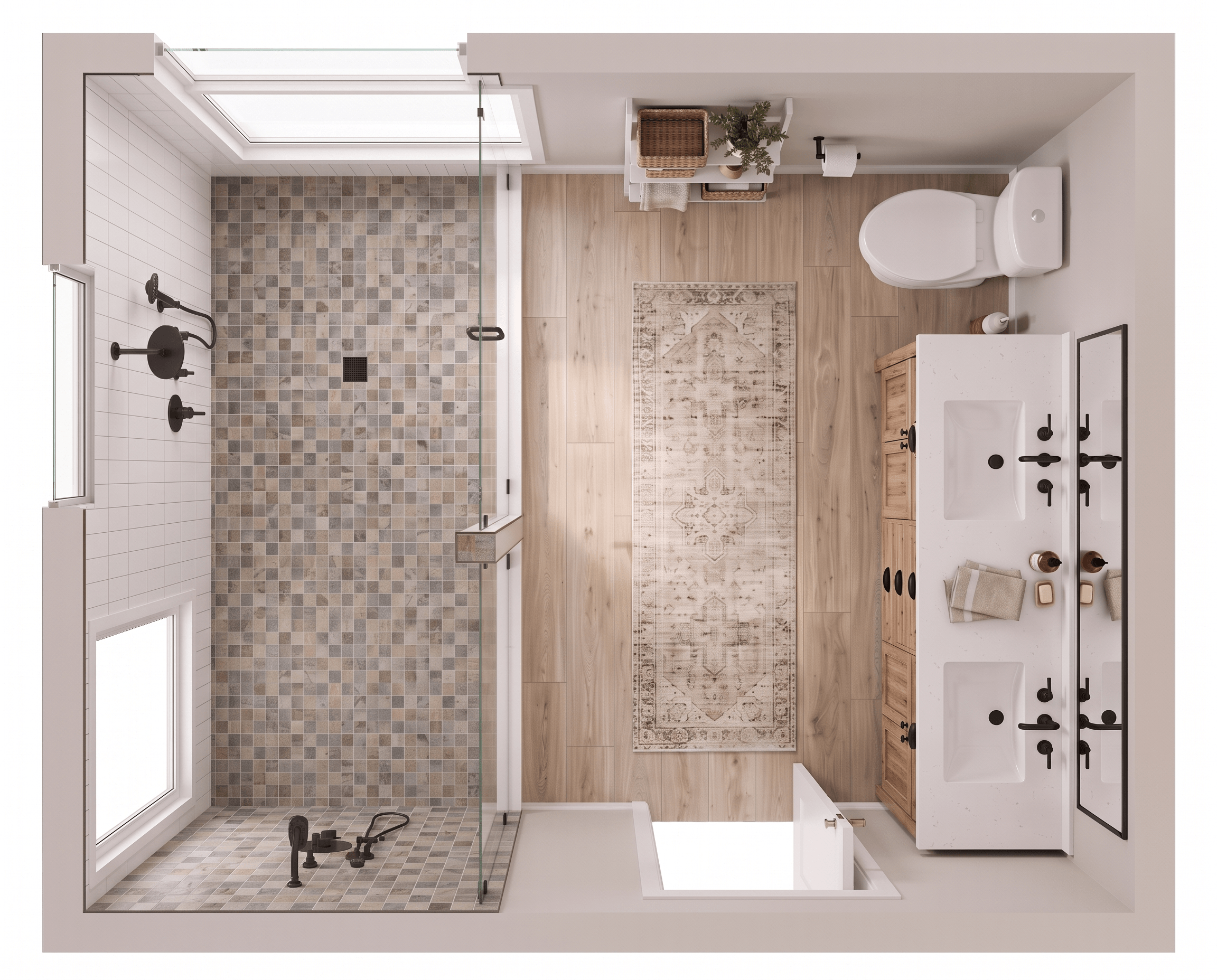 Design de interiores em estilo Modern Farmhouse — Sala de Estar por GenRoom AI