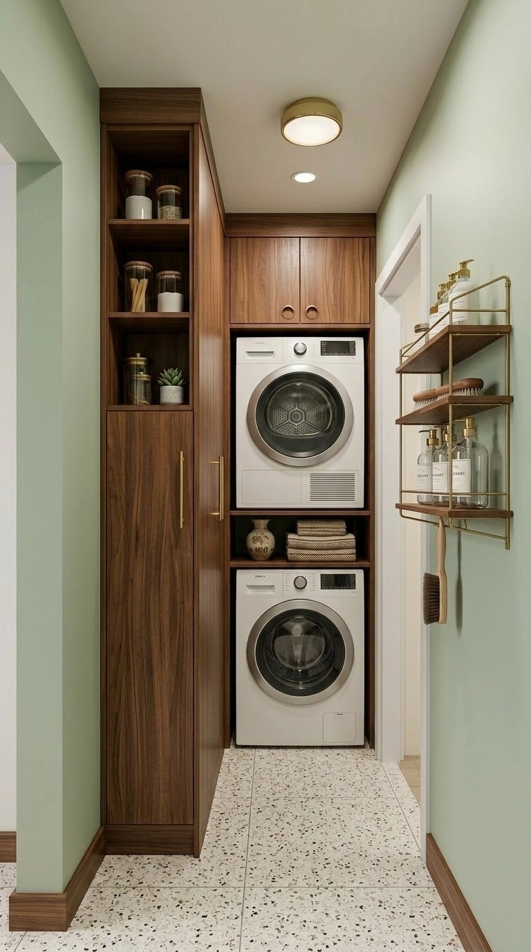 التصميم الداخلي بنمط Mid-Century Modern — laundry من GenRoom AI