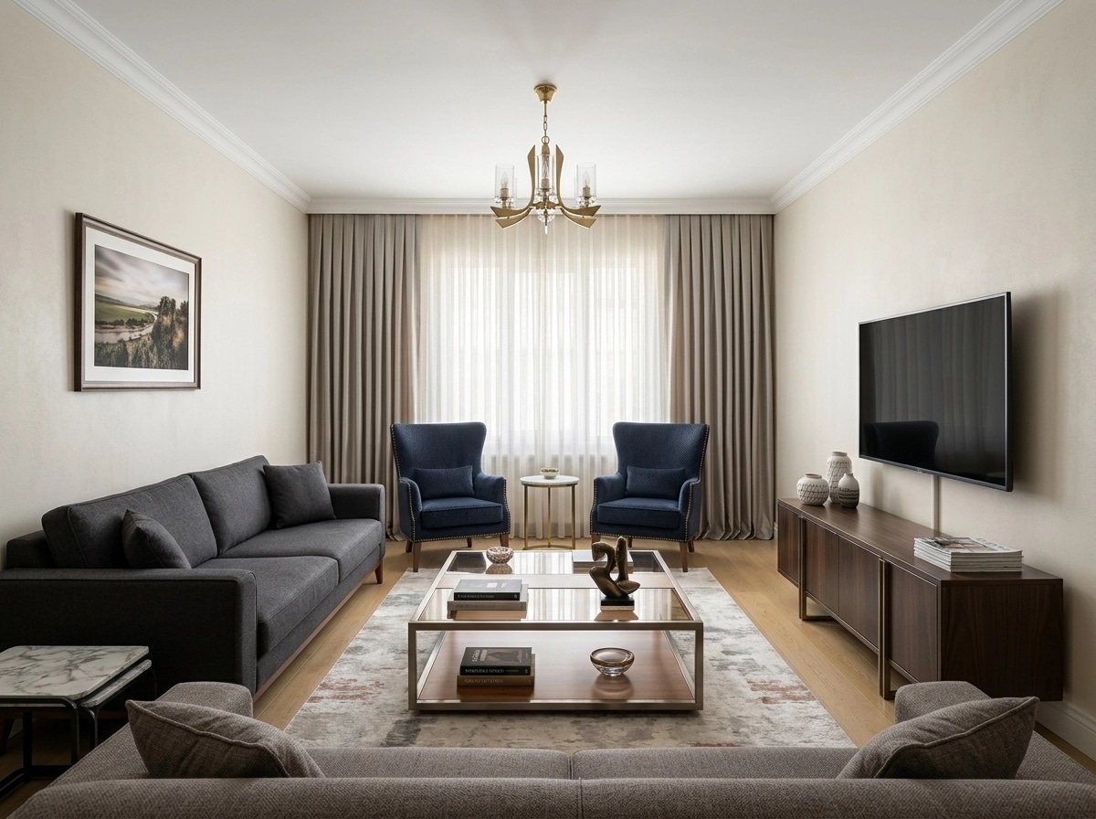 Interior design in Transitional style — Living Room by GenRoom AI