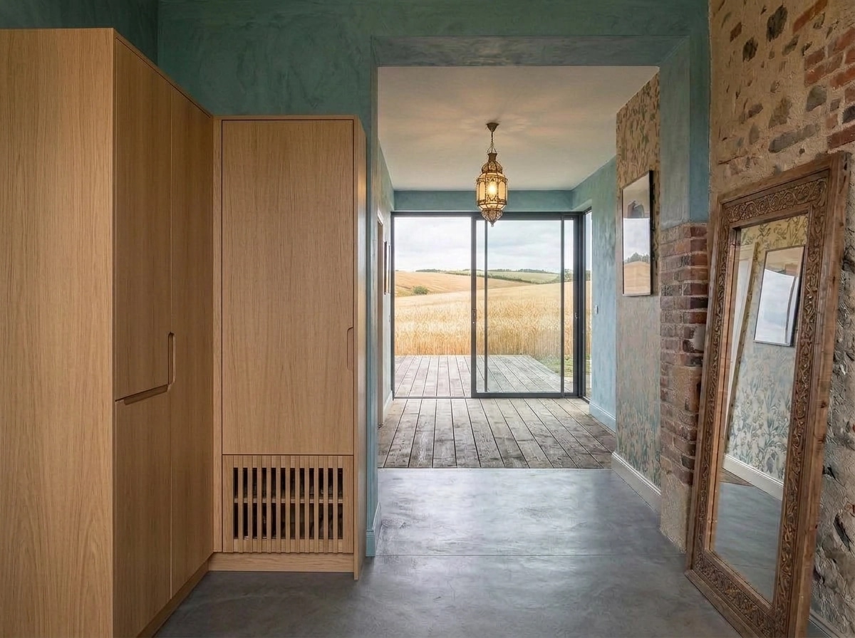 Hallway interior in Eclectic style — photo by GenRoom AI