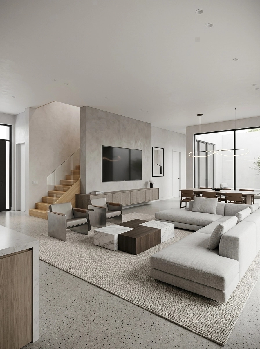 Minimalism Living Room design — interior photo by GenRoom AI