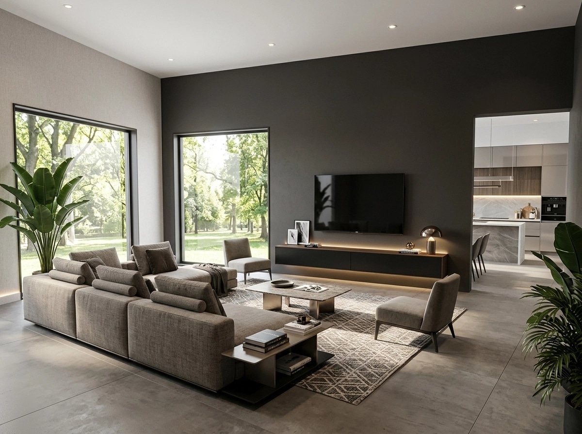 Interior design in Contemporary style — Living Room by GenRoom AI
