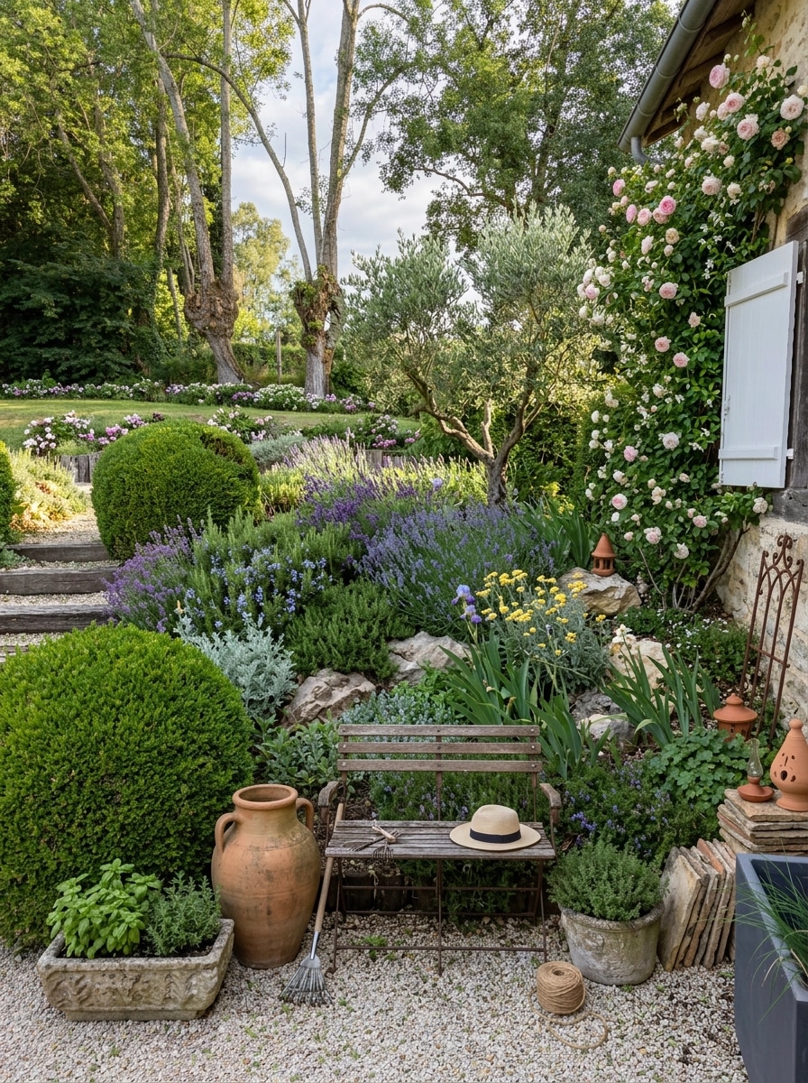 Landscape design in Provence Garden style — Yard by GenRoom AI