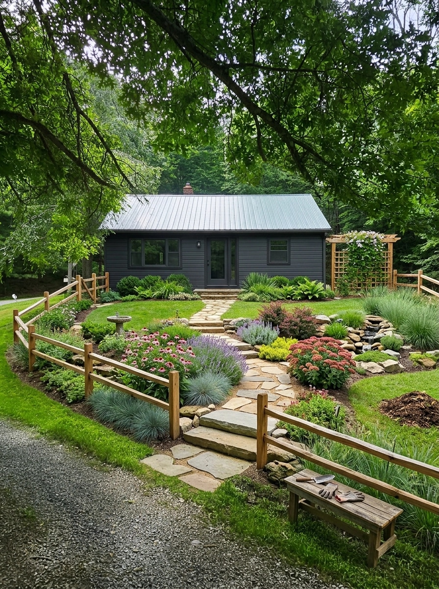 Landscape design in Eco Natural Garden style — Yard by GenRoom AI