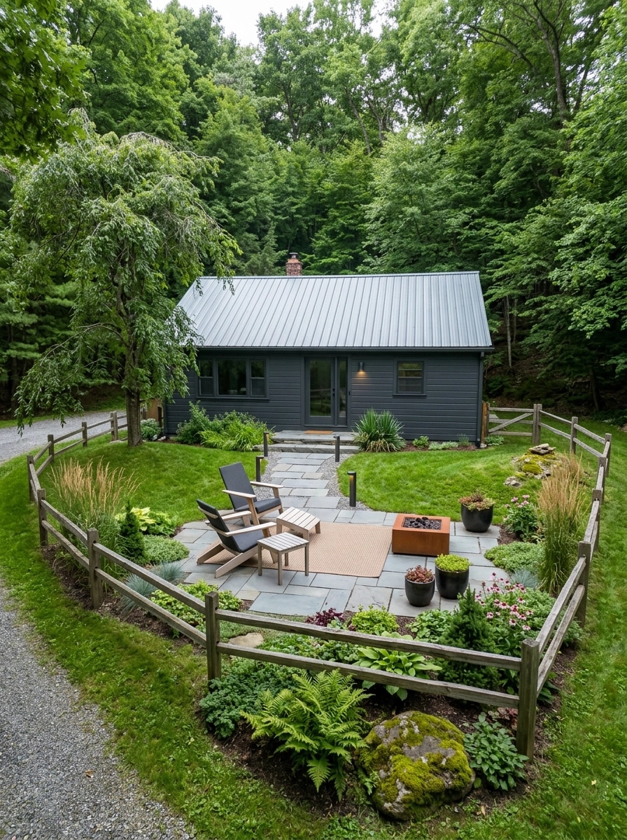 Landscape design in Scandinavian Garden style — Yard by GenRoom AI