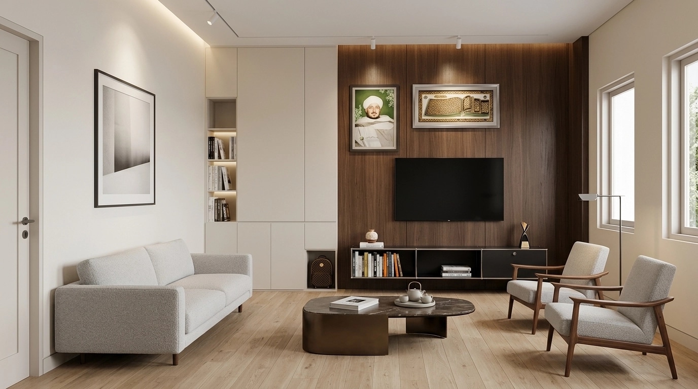 Interior design in Minimalism style — Living Room by GenRoom AI
