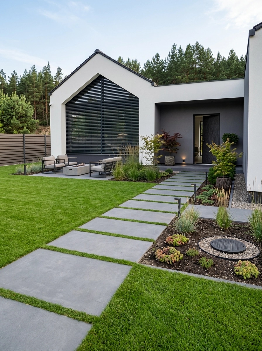 Landscape design in Minimalist Yard style — Yard by GenRoom AI