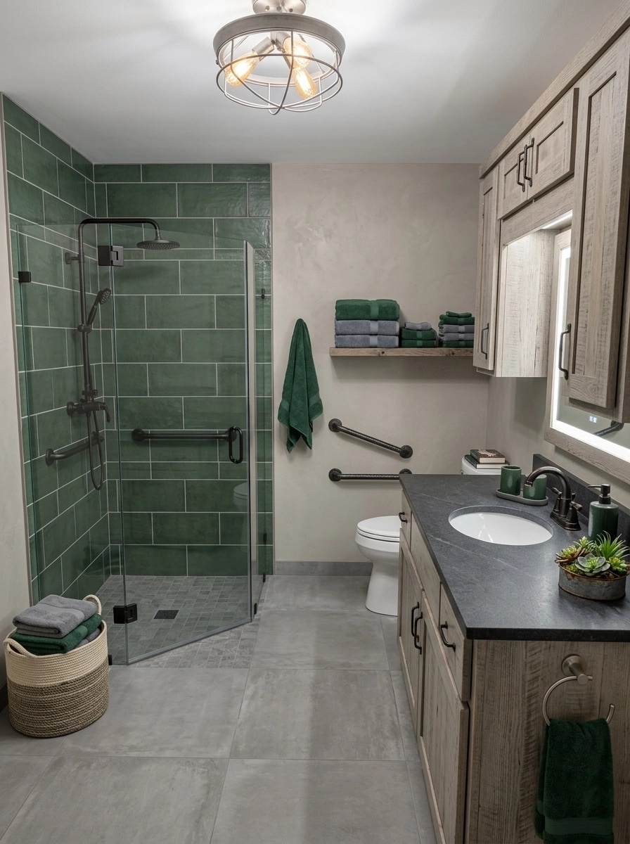 Interior design in Rustic style — Bathroom by GenRoom AI