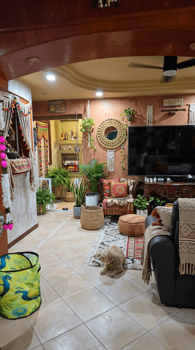Interior design in Bohemian style — Living Room by GenRoom AI