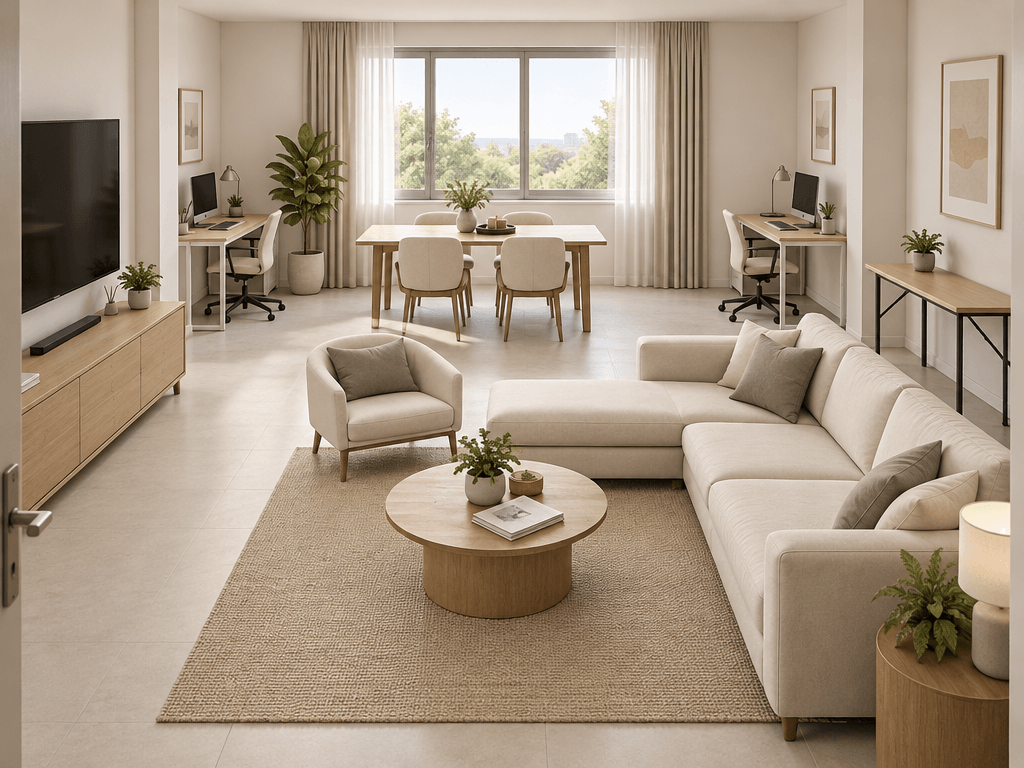 Interior design in Minimalism style — Living Room by GenRoom AI