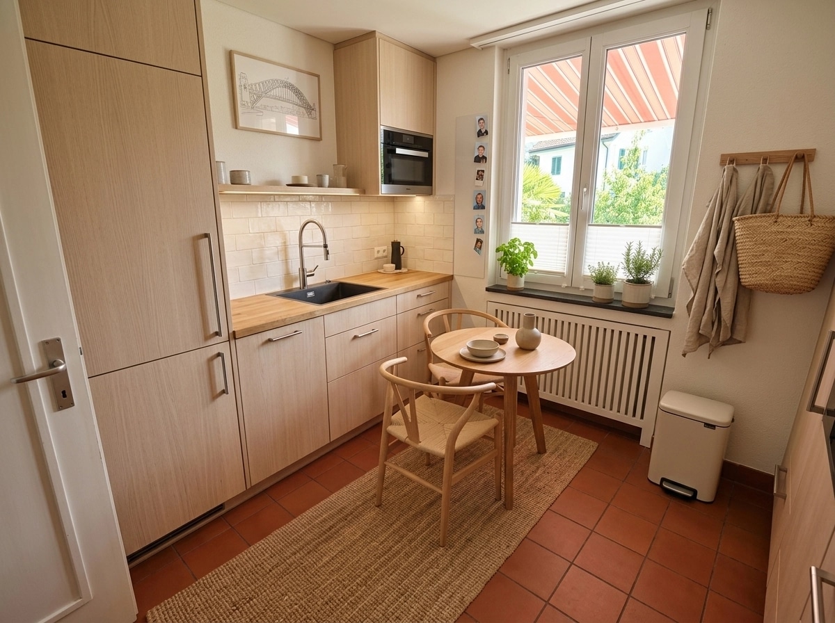 Kitchen interior in Scandinavian style — photo by GenRoom AI