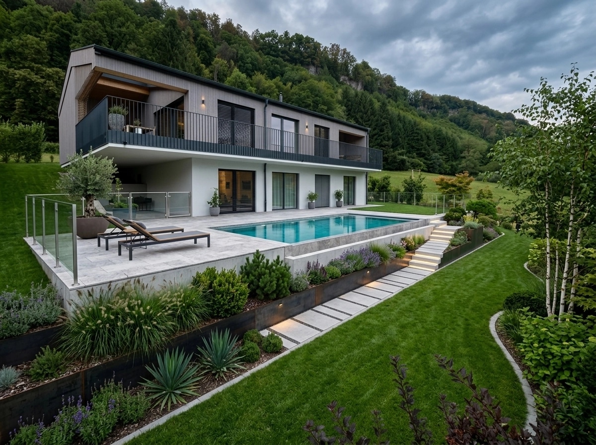 Landscape design in Contemporary Yard style — Yard by GenRoom AI