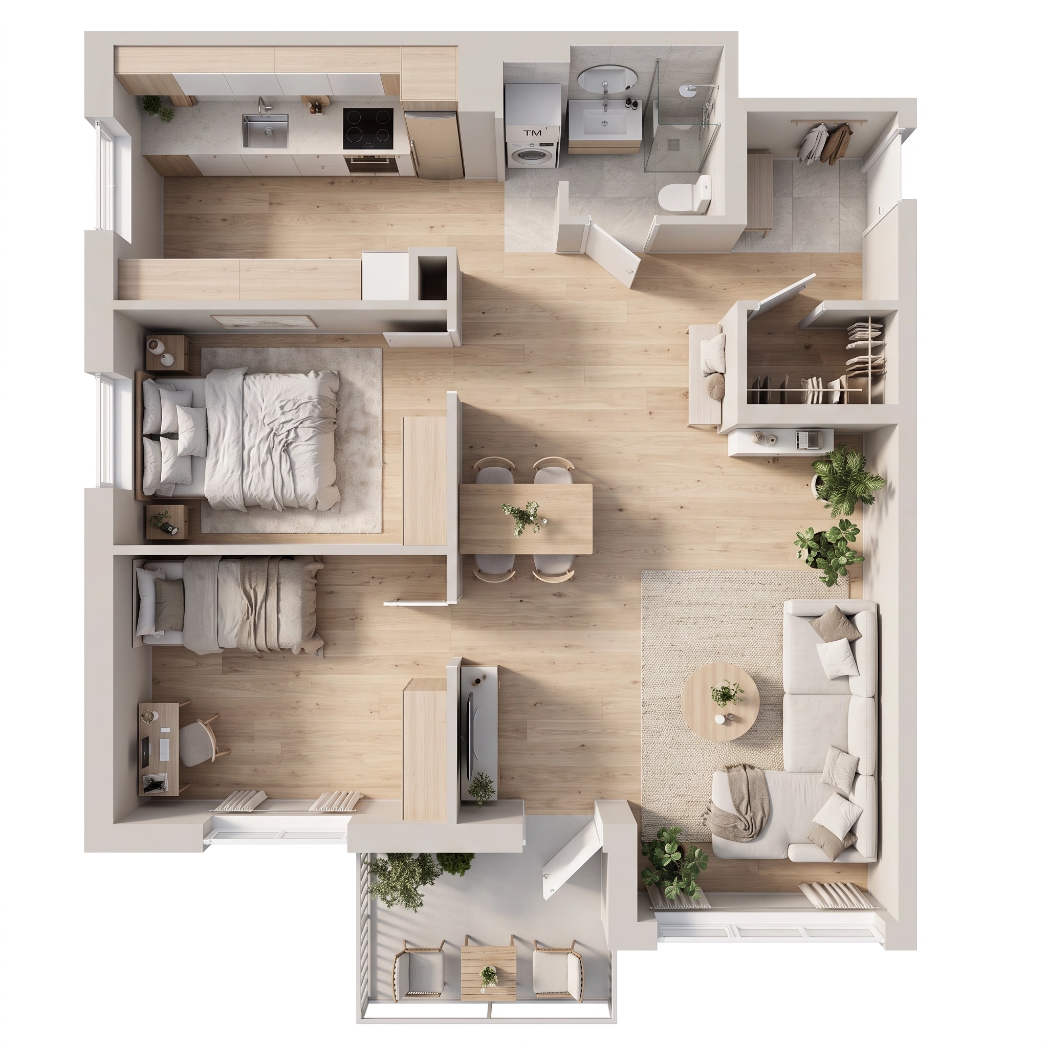 Interior design in Scandinavian style — Living Room by GenRoom AI