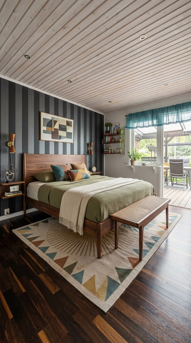 Mid-Century Modern Camera da Letto design — interior photo by GenRoom AI