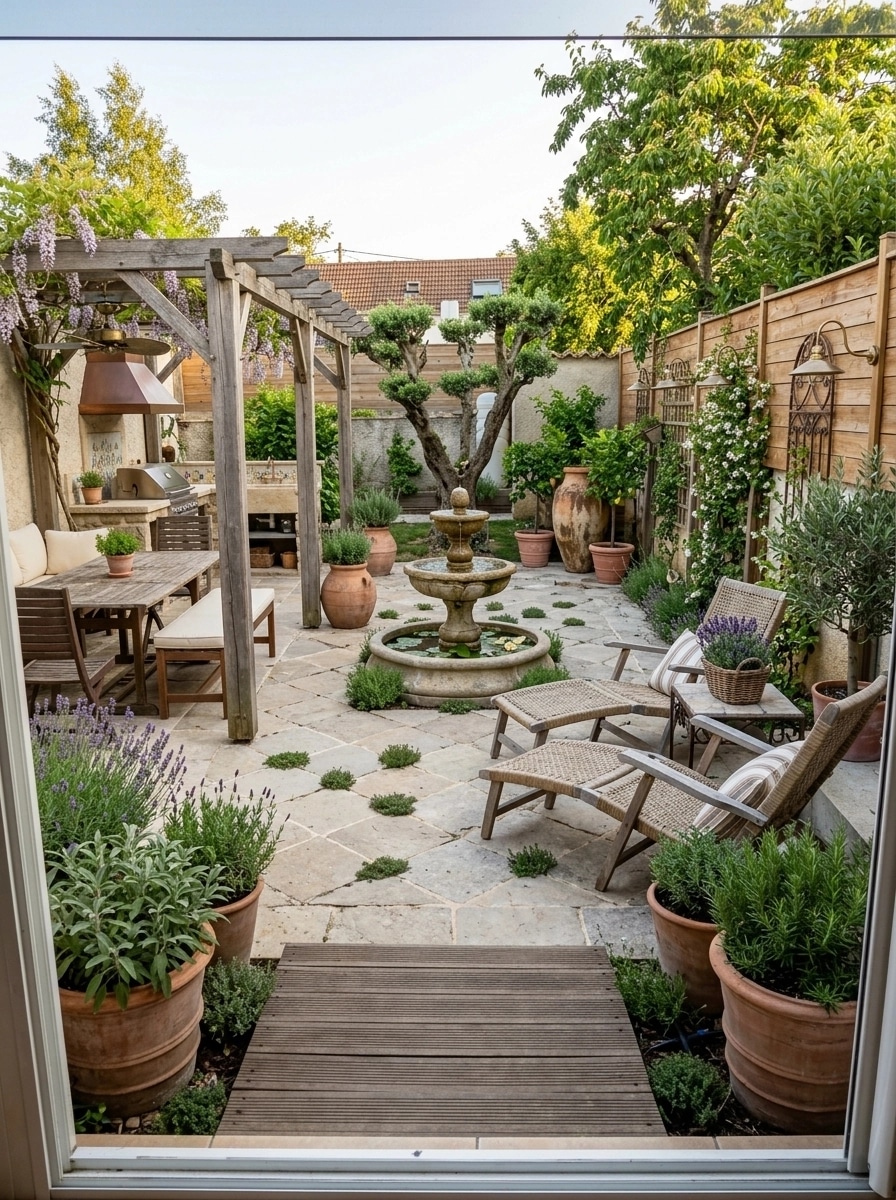 Design paisagístico em estilo Provence Garden — Jardim por GenRoom AI