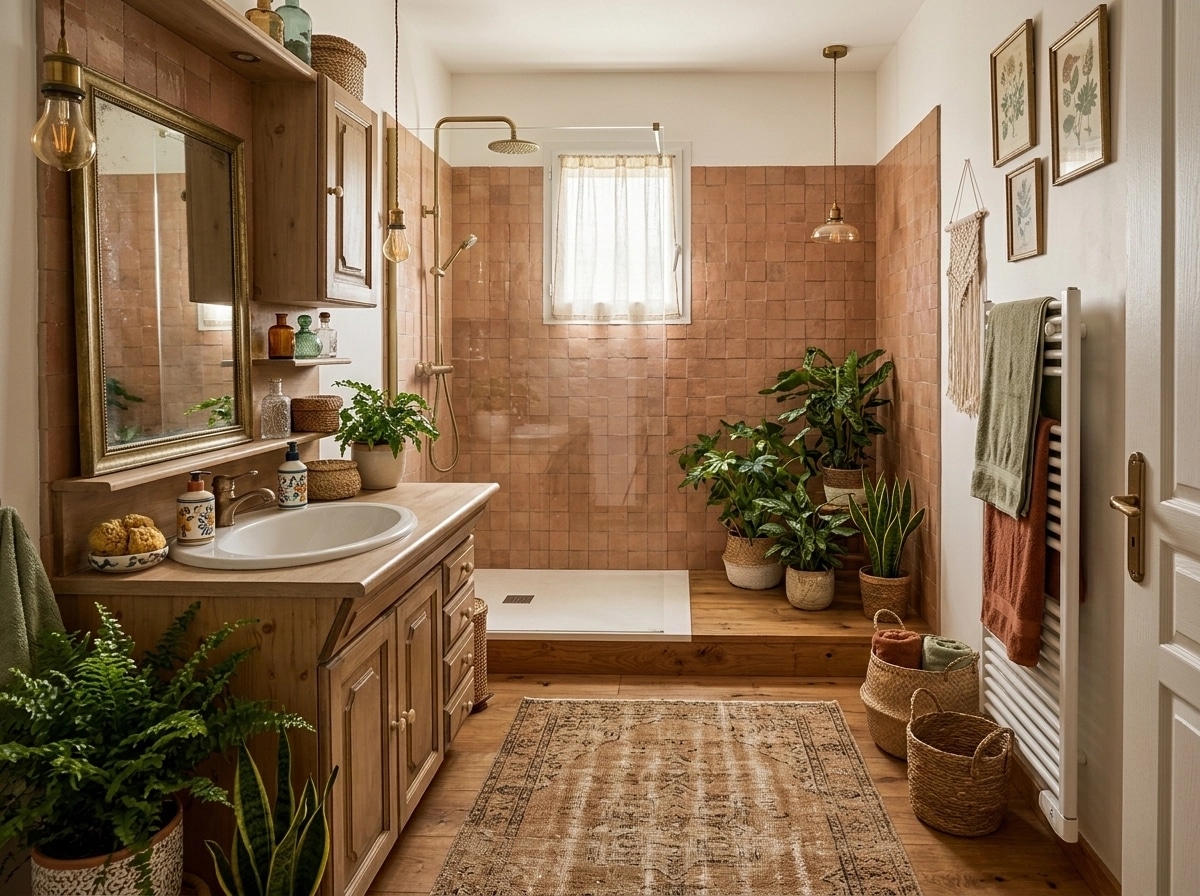 Interior design in Bohemian style — Bathroom by GenRoom AI