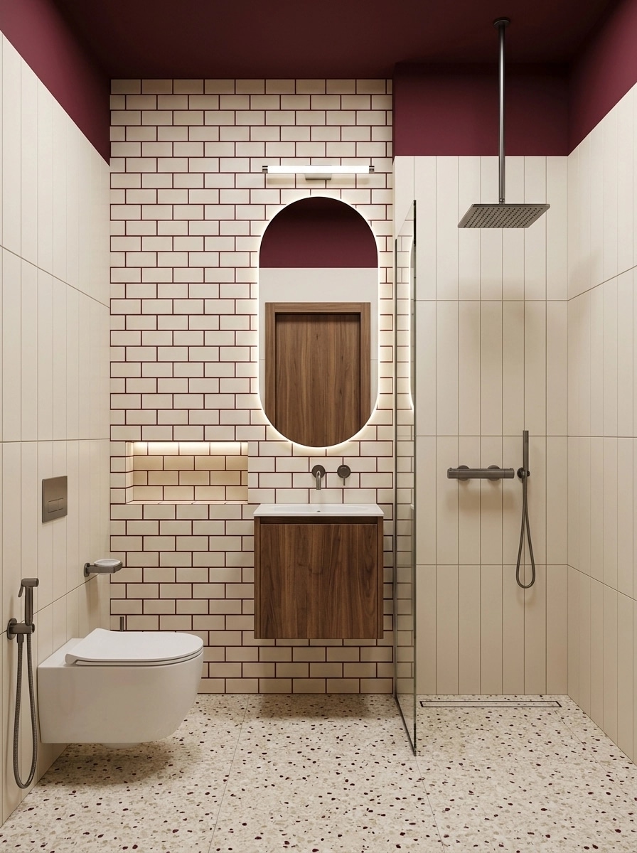 Bathroom interior in Minimalism style — photo by GenRoom AI