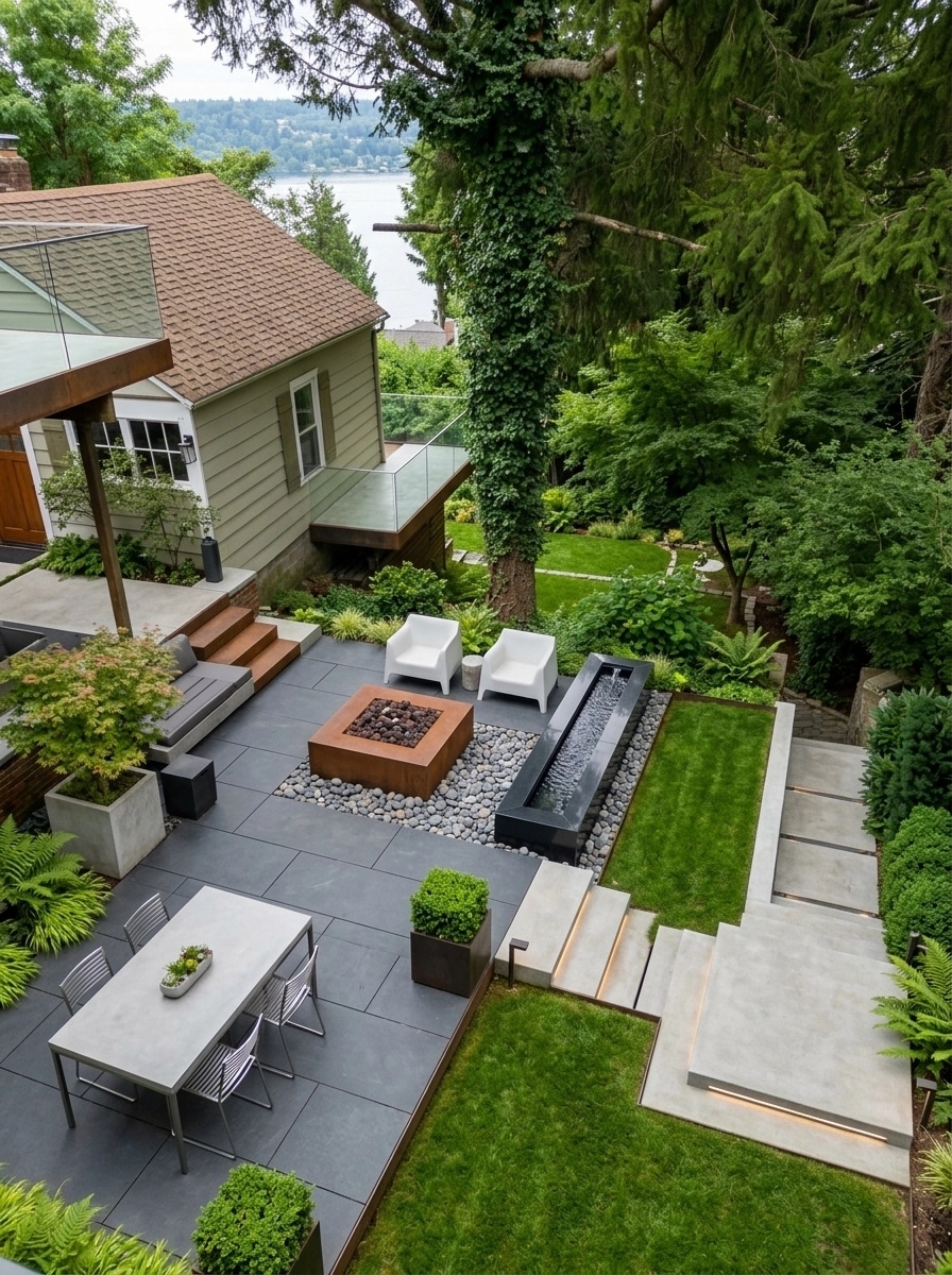 Landscape design in Minimalist Yard style — Yard by GenRoom AI