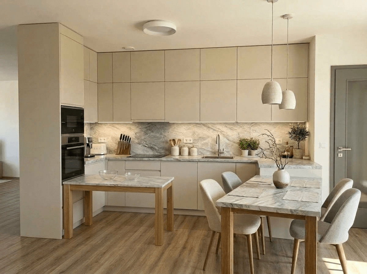 Kitchen interior in no_style style — photo by GenRoom AI