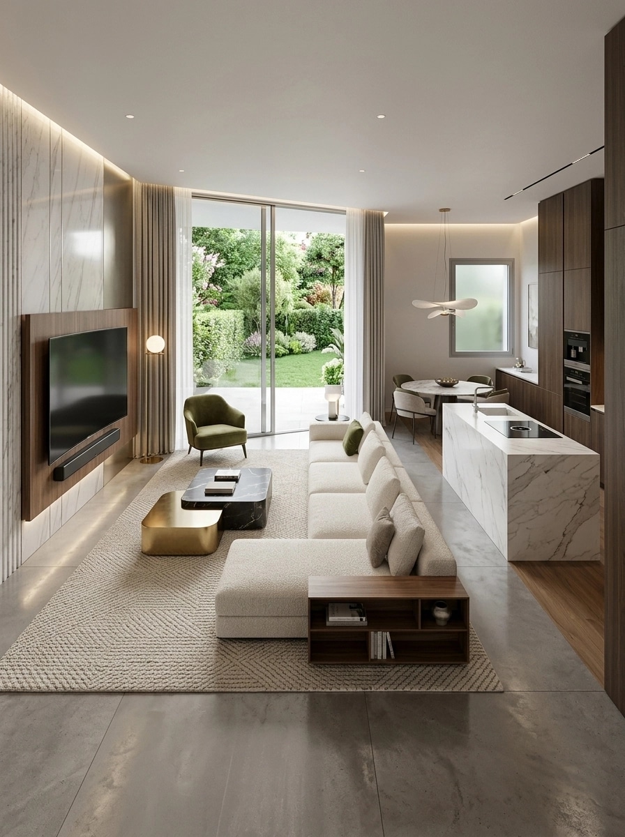 Interior design in Contemporary style — Living Room by GenRoom AI