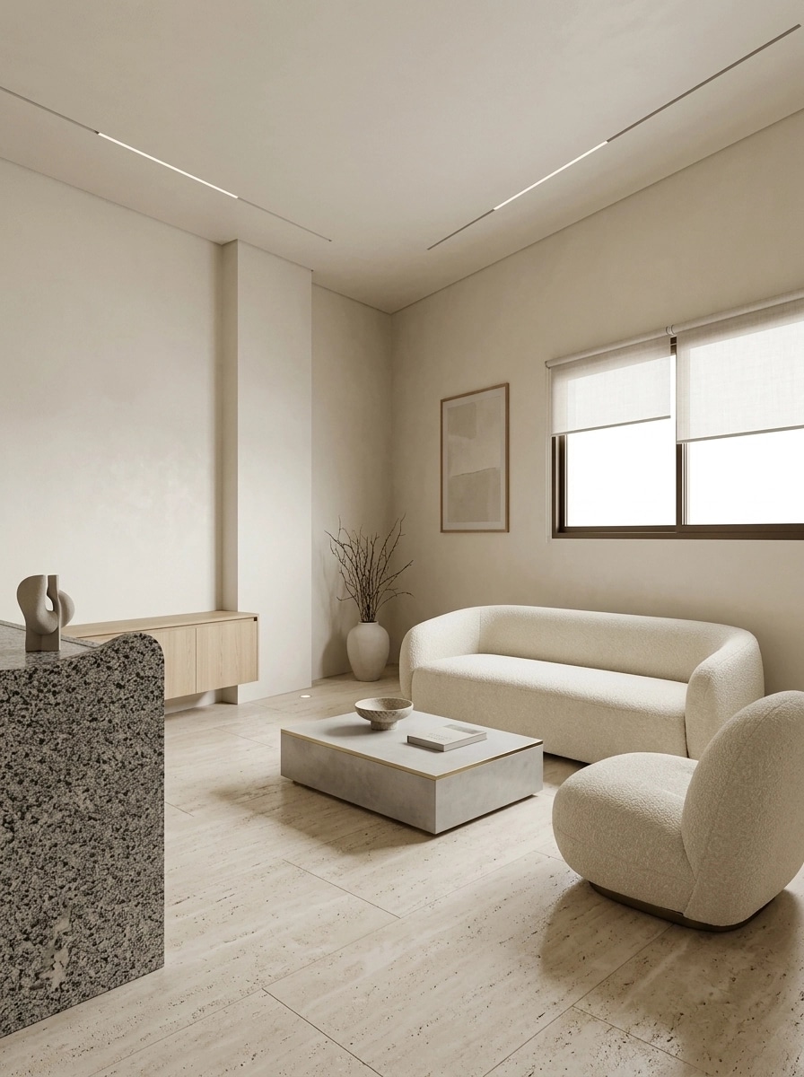 Minimalism Living Room design — interior photo by GenRoom AI