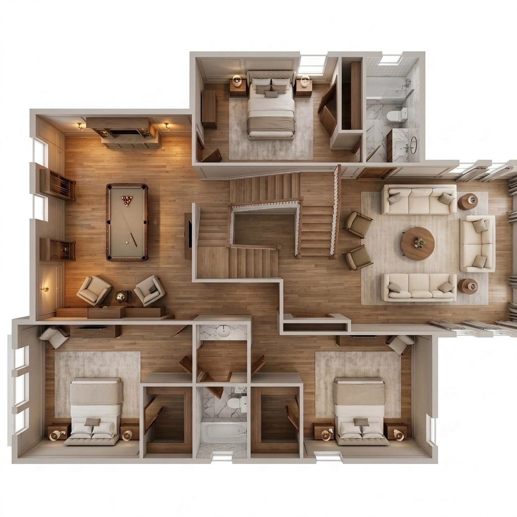 Interior design in Transitional style — Living Room by GenRoom AI